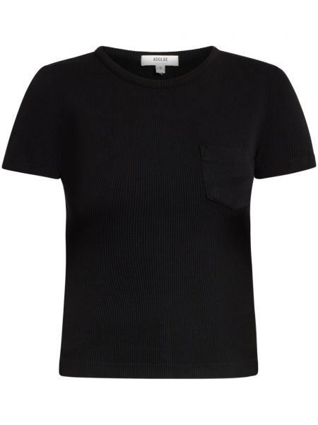 Bavlnené tričko Agolde čierna
