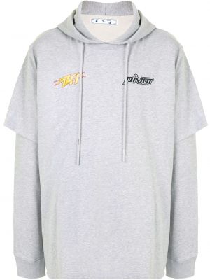 Melange hoodie aus baumwoll Off-white