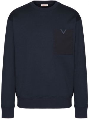 Medvilninis džemperis Valentino Garavani mėlyna