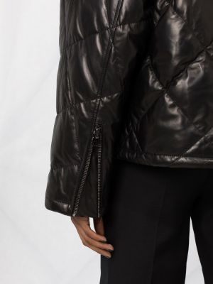 Prošívaná kožená bunda Tom Ford černá