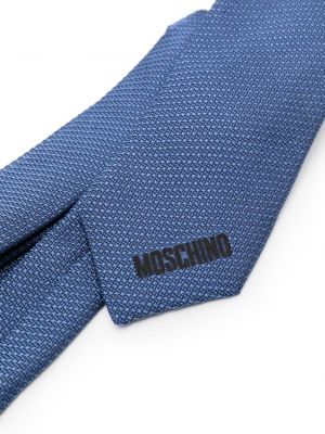Hedvábná kravata Moschino modrá
