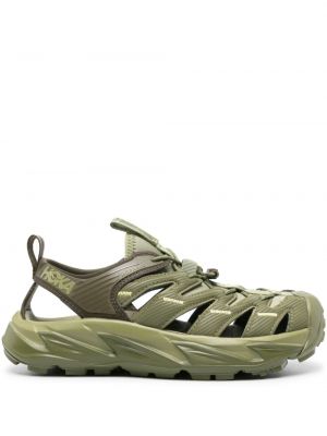 Čipkované šnurovacie sandále Hoka zelená