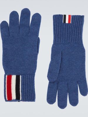 Vlněné rukavice Thom Browne modré