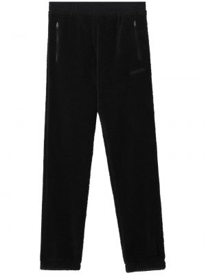 Flīsa treniņtērpa bikses ar izšuvumiem Burberry melns