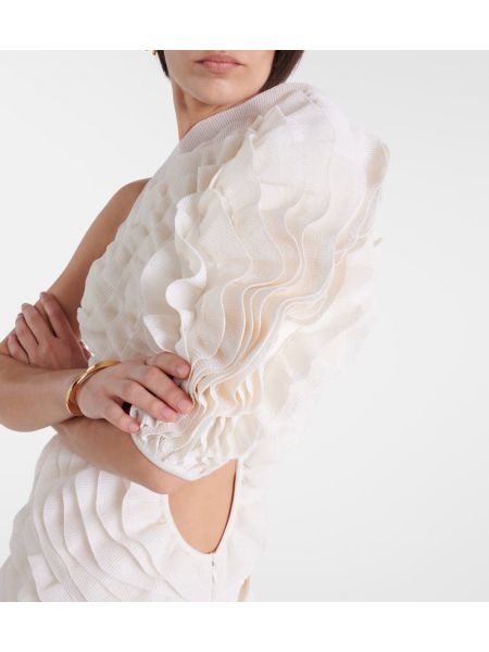 Jedwabna sukienka midi Chloe biała