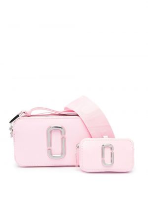 Crossbody väska i läder Marc Jacobs rosa