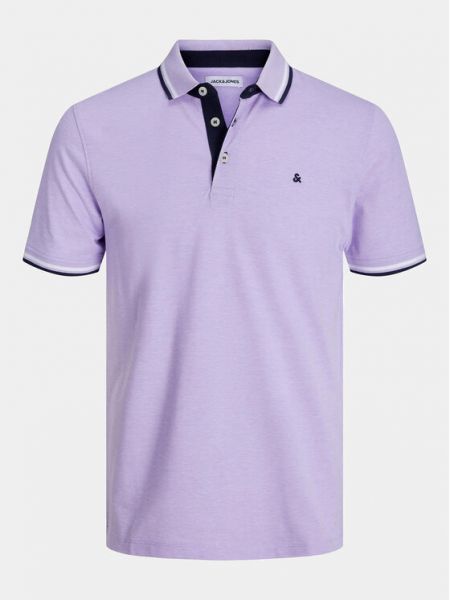 Polo marškinėliai slim fit Jack&jones violetinė