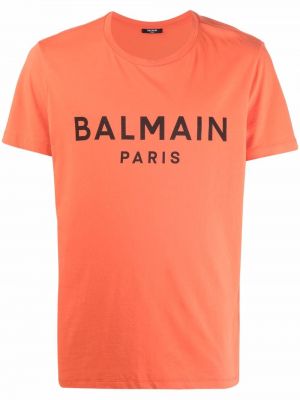 Trykt t-skjorte Balmain oransje