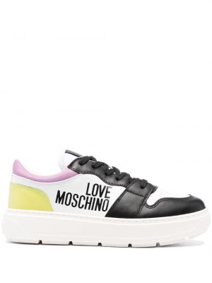 Sneaker mit print Love Moschino weiß
