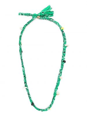 Pletena bombažna ogrlica Alanui zelena