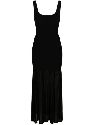 Pletené dlouhé šaty Matteau černé