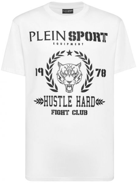 Bavlnené športové tričko s potlačou Plein Sport