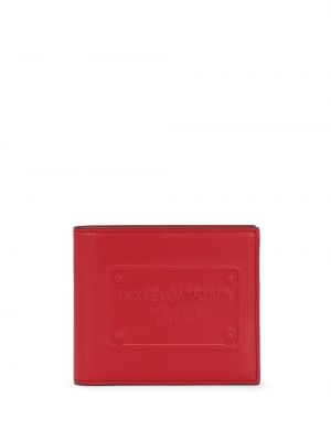 Kožená peňaženka Dolce & Gabbana červená