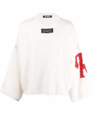 Oversize пуловер Raf Simons бяло