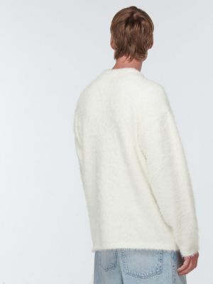 Пуловер с v-образно деколте Erl бяло