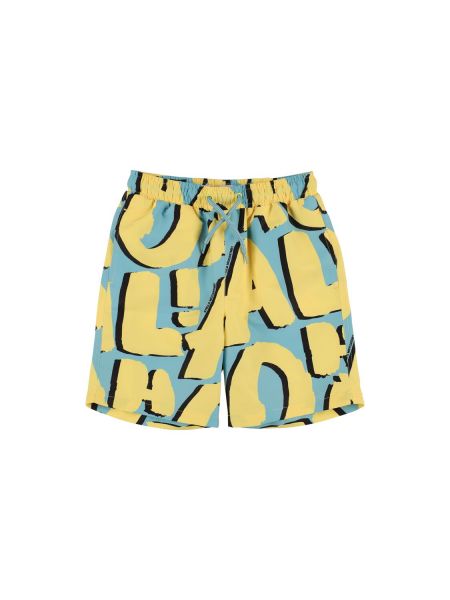 Trykt shorts for gutter Stella Mccartney Kids blå