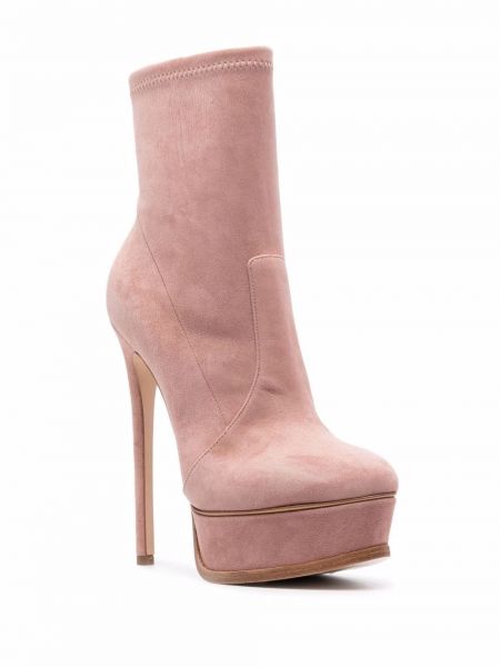 Plateau ankle boots mit absatz Casadei pink