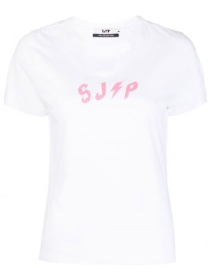 T-shirt bawełniana z printem Sjyp