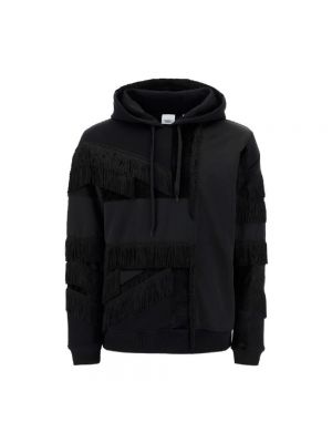 Wildleder hoodie aus baumwoll Burberry schwarz