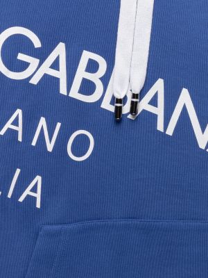 Худи с принтом оверсайз Dolce & Gabbana синее