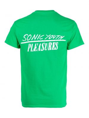 Medvilninis marškinėliai Pleasures žalia