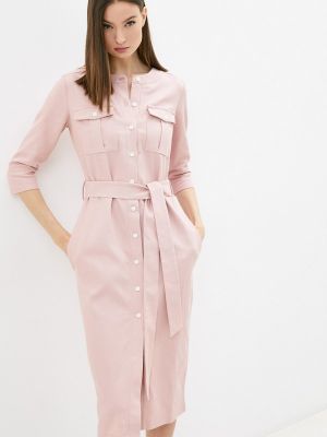 Платье-рубашка Vika Ra розовое