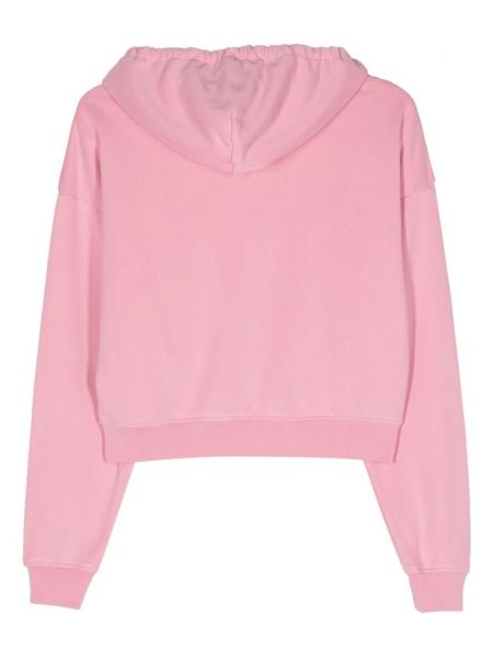 Kapučdžemperis ar rāvējslēdzēju Iro rozā