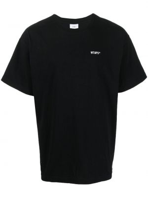 Тениска с принт с кръгло деколте Wtaps черно