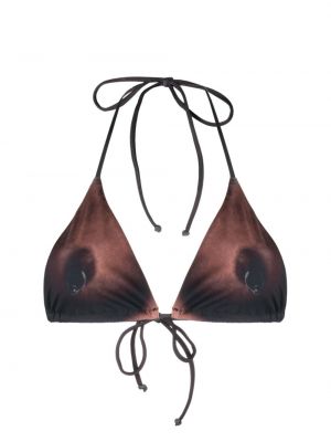 Bikini à imprimé Jean Paul Gaultier marron