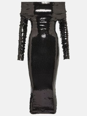 Midi haljina Alexandre Vauthier crna