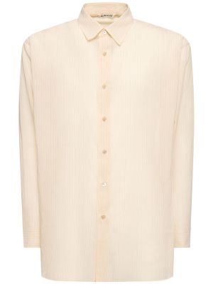 Camisa de algodón a rayas Auralee beige