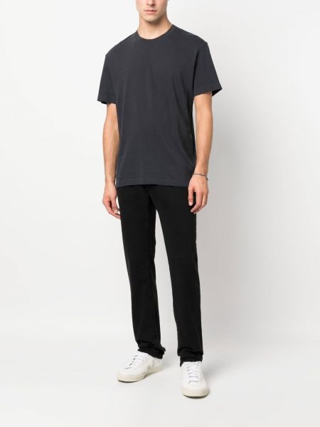 T-shirt en coton avec manches courtes James Perse bleu