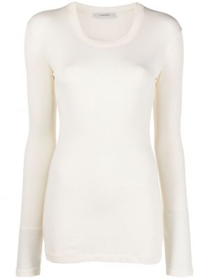 Bavlněné tričko Lemaire bílé
