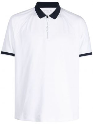 Polo krekls ar rāvējslēdzēju ar apdruku Michael Kors balts