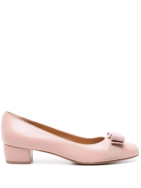 Leder pumps mit schleife Ferragamo