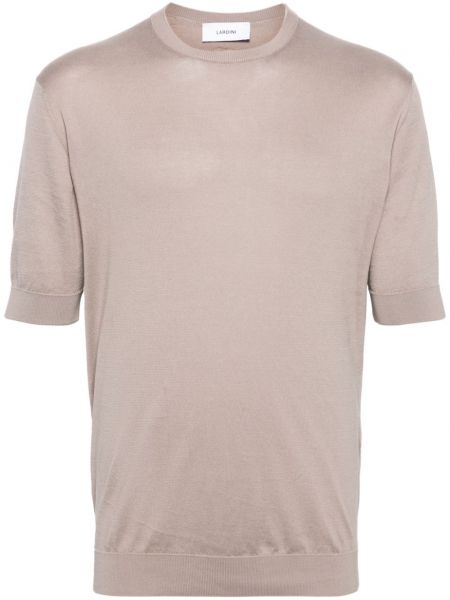 Βαμβακερή μπλούζα με στρογγυλή λαιμόκοψη Lardini γκρι