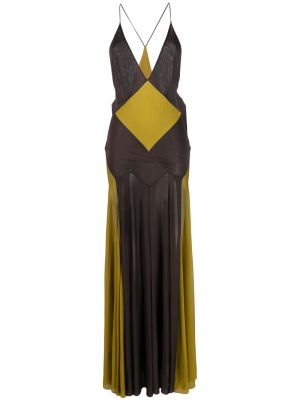 Прозрачна вечерна рокля с v-образно деколте Saint Laurent