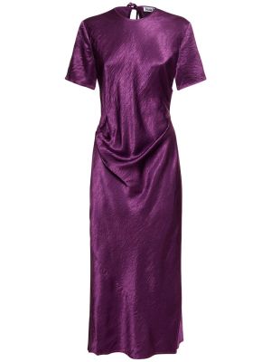 Midi suknele satininis Acne Studios violetinė