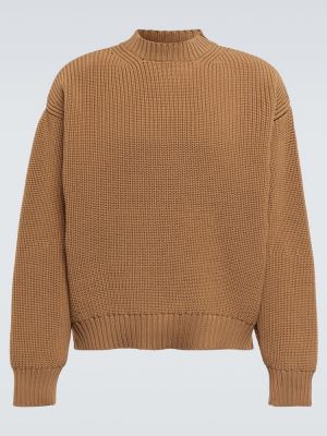 Sweter Sacai brązowy