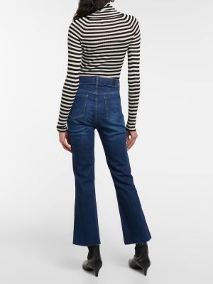 Дънки skinny fit с висока талия slim 7 For All Mankind синьо