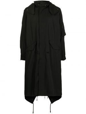 Cappotto con cappuccio Yohji Yamamoto nero