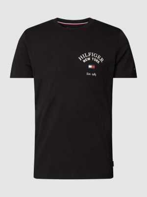 Koszulka z nadrukiem Tommy Hilfiger czarna
