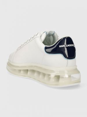 Sneakerși din piele Karl Lagerfeld alb