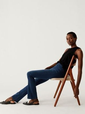 Womens M&S Collection Flared Jeggings - Medium , Medium  M&s Collection - Niebieski