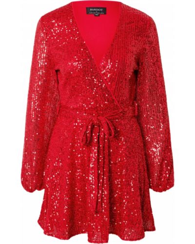 Κοκτέιλ φόρεμα Bardot κόκκινο
