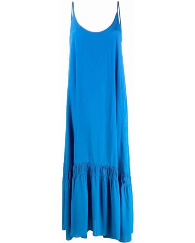 Платье макси без рукавов длинное Semicouture, синий