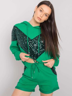 Flitrovaný oblek Fashionhunters zelená