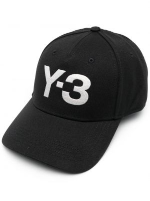 Cappello con visiera ricamato Y-3 nero