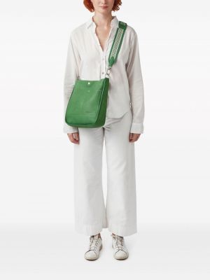 Leder schultertasche mit taschen Shinola grün