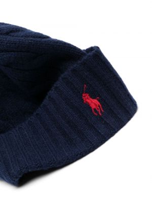 Haftowana czapka Polo Ralph Lauren niebieska